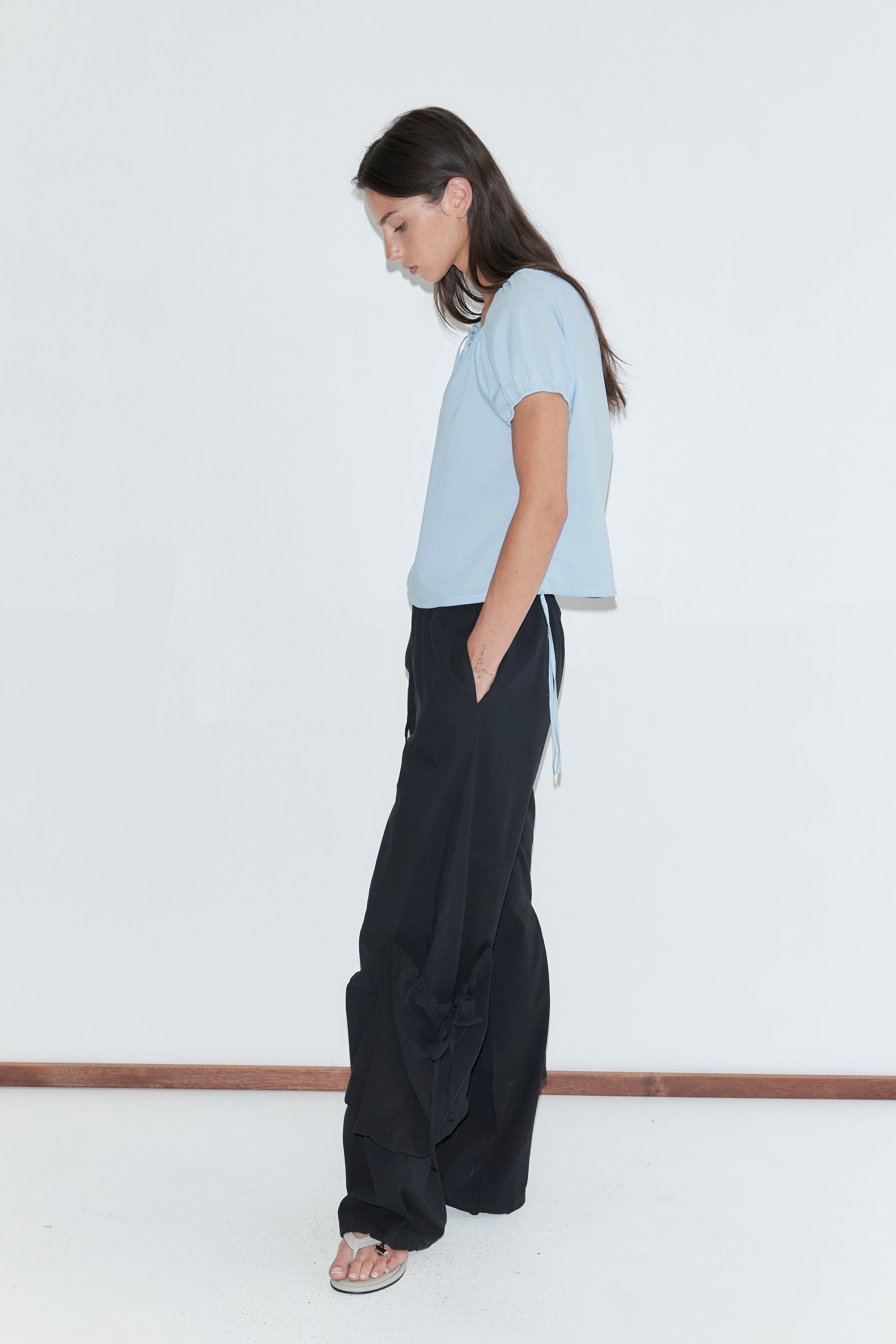 Deiji Studios Drawcord Pocket Pant Black