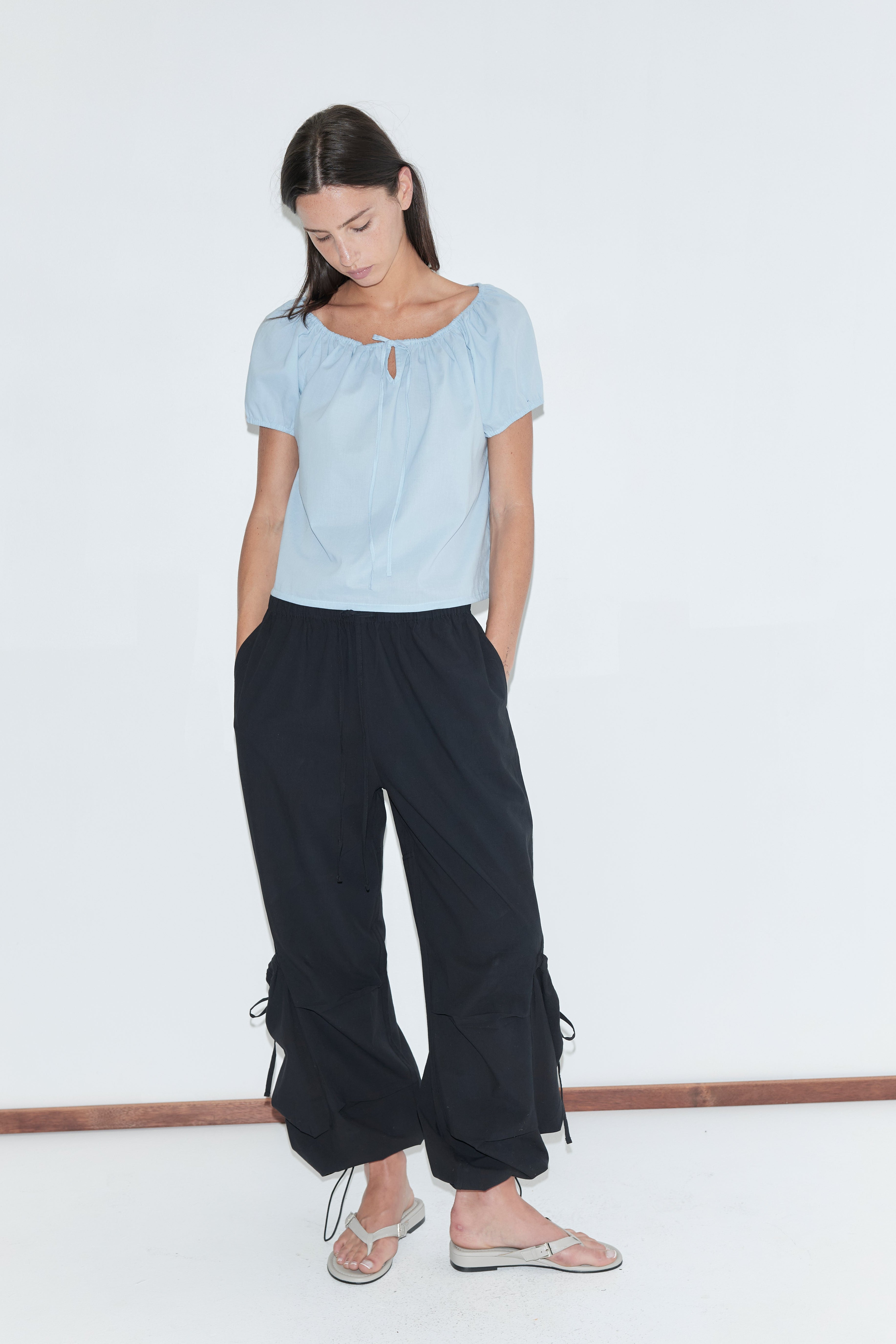 Deiji Studios Drawcord Pocket Pant Black
