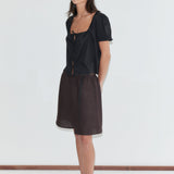 Deiji Studios Flounced Top Black