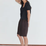 Deiji Studios Flounced Top Black