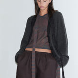 Deiji Studios Linen Ease Trouser Brown Black Stripe