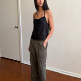 Deiji Studios Multi Pleat Pant Moss Stripe