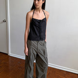 Deiji Studios Multi Pleat Pant Moss Stripe
