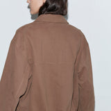 Deiji Studios Button Up Jacket in Brown – back view | Peggy Concept Store