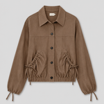 Deiji Studios Button Up Jacket in Brown – flat lay product shot | Peggy Concept Store