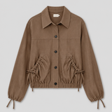 Deiji Studios Button Up Jacket in Brown – flat lay product shot | Peggy Concept Store