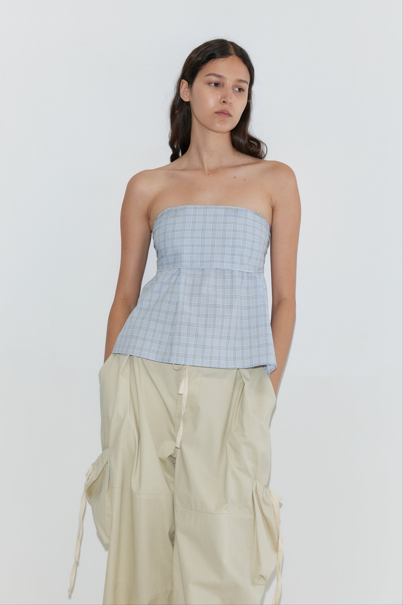 Deiji Studios Cargo Pant in Stone – styled view | Peggy Concept Store