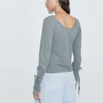 Deiji Studios Panel Leg Pant in Powder Blue – detail view | Peggy Concept Store