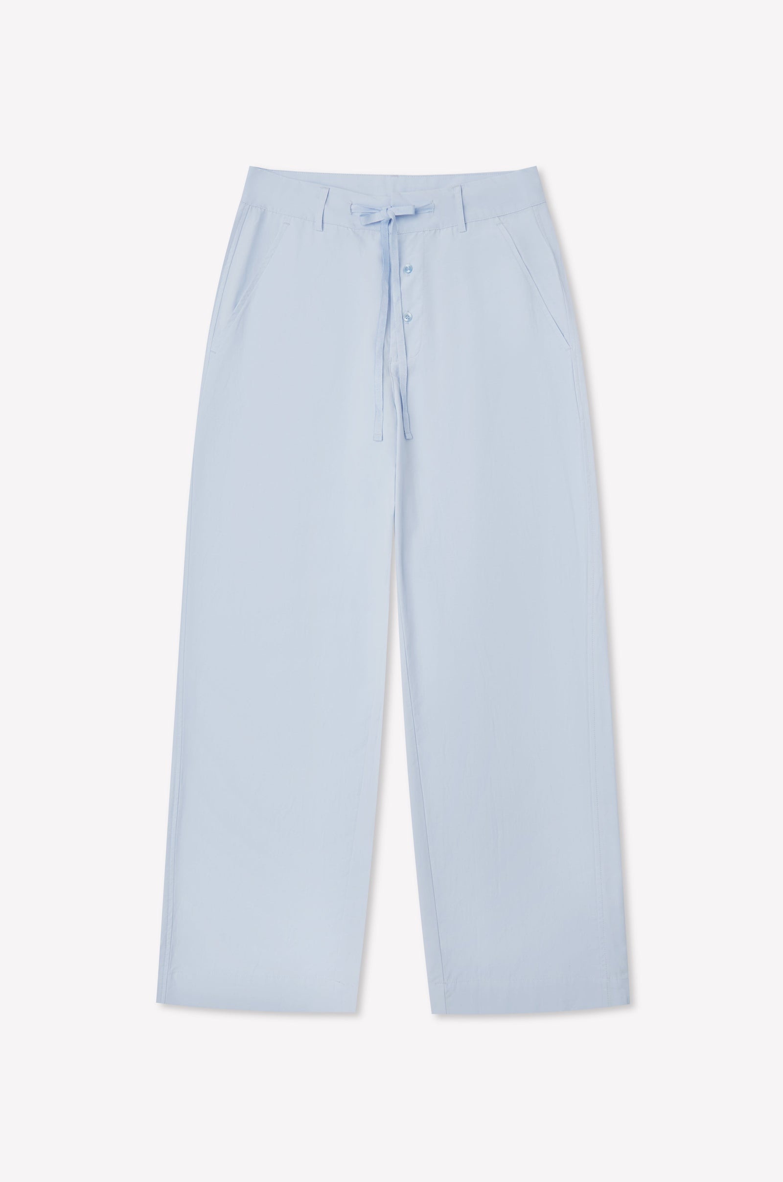 Deiji Studios Panel Leg Pant in Powder Blue – flat lay product shot | Peggy Concept Store