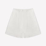 Deiji Studios Pintuck Short in White – flat lay product shot | Peggy Concept Store