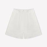 Deiji Studios Pintuck Short in White – flat lay product shot | Peggy Concept Store