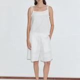 Deiji Studios Pintuck Short in White – front view | Peggy Concept Store