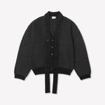 Deiji Studios Split Cardigan in Black Contrast – flat lay product shot | Peggy Concept Store