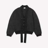 Deiji Studios Split Cardigan in Black Contrast – flat lay product shot | Peggy Concept Store