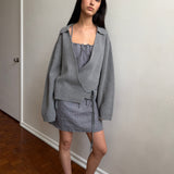 Deiji Studios Wrap Cardigan Grey