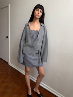 Deiji Studios Wrap Cardigan Grey