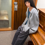 Deiji Studios Wrap Cardigan Grey