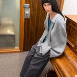 Deiji Studios Wrap Cardigan Grey