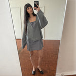 Deiji Studios Wrap Cardigan Grey