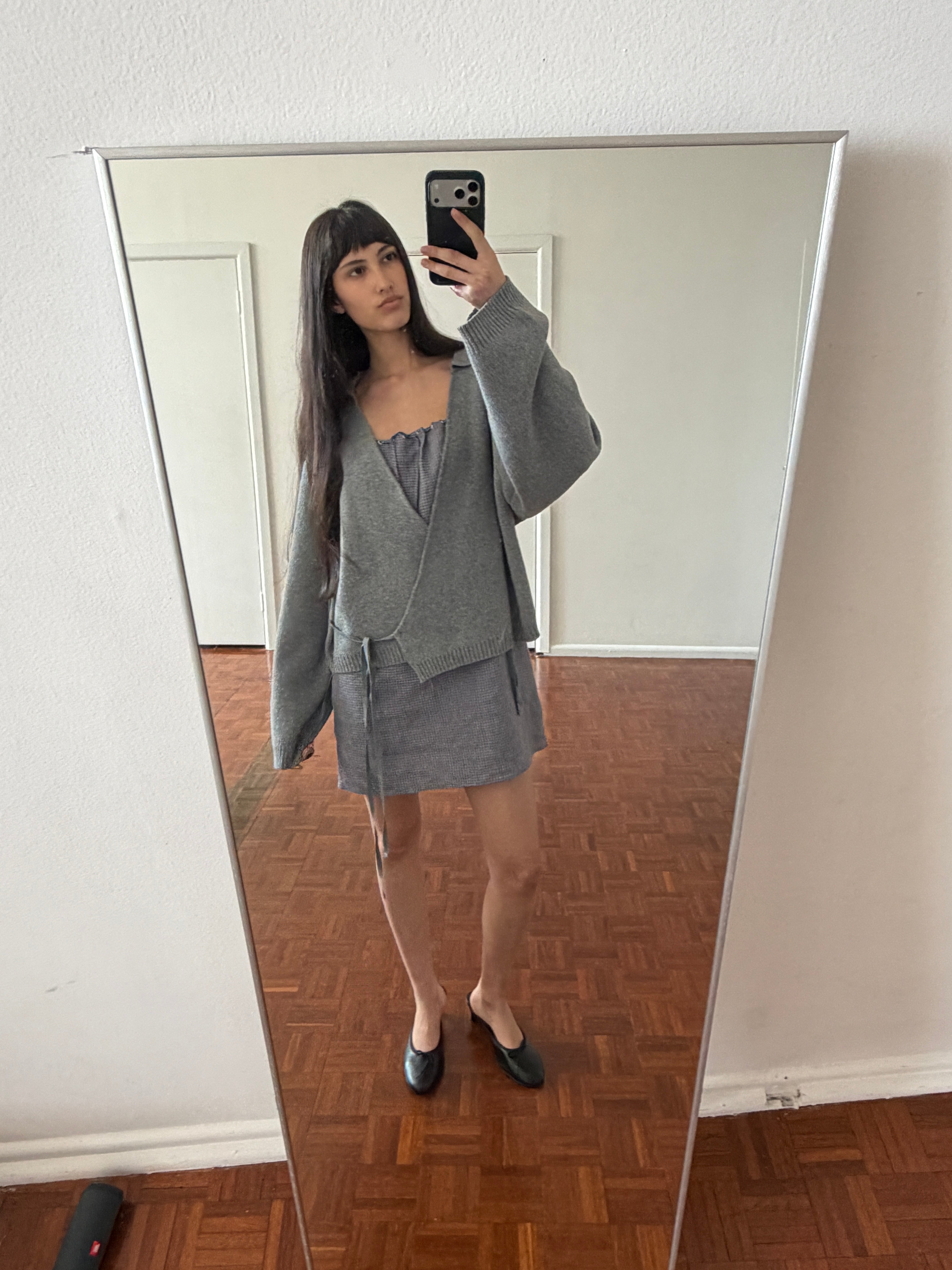 Deiji Studios Wrap Cardigan Grey
