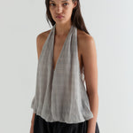 Deiji Studios Voile Halter Honey Check