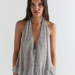 Deiji Studios Voile Halter Honey Check