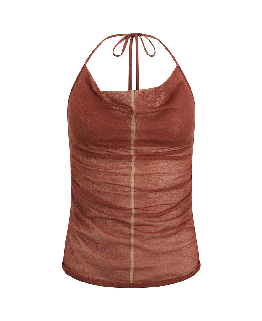 Nagnata Sienna Halter Top Clay