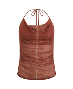 Nagnata Sienna Halter Top Clay