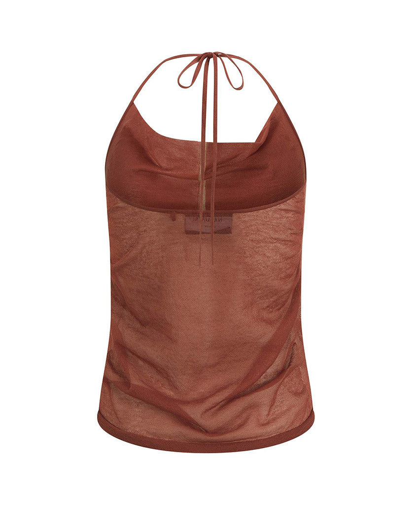 Nagnata Sienna Halter Top Clay back