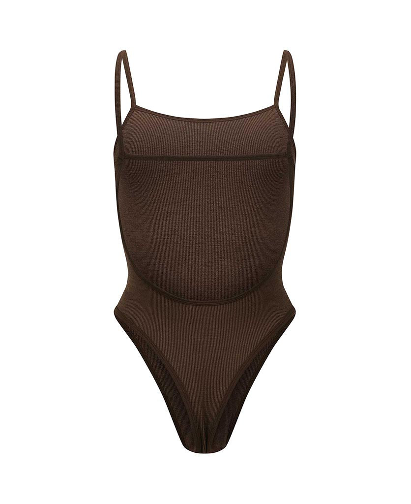 Nagnata Ballet Wool Bodysuit Bark back