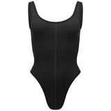 Nagnata Classic Wool Bodysuit Obsidian