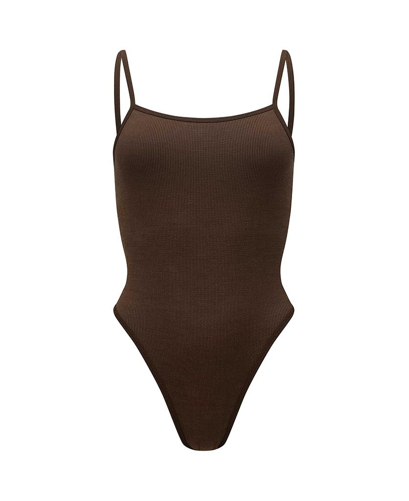 Nagnata Ballet Wool Bodysuit Bark