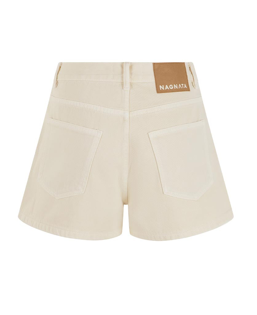 Nagnata Vegetable Dye Bermuda Short Bone White back