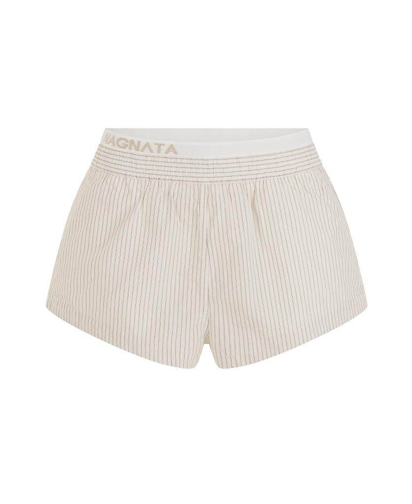 Nagnata Organic Loom Box Knit Short Blanc