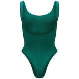 Nagnata Classic Wool Bodysuit Kelp back