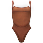 Nagnata Ballet Wool Bodysuit Clay back