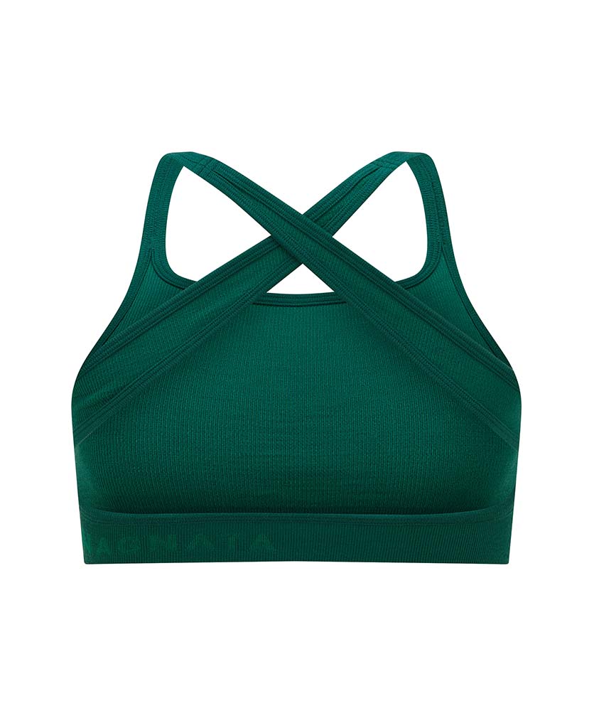 Nagnata Cross Back Wool Bralet Kelp back