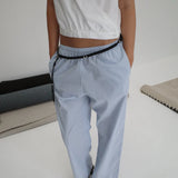 Ease Trouser - Lake Blue Stripe