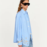 Sumi Buttondown - Blue Stripe