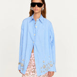 Sumi Buttondown - Blue Stripe