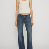 Frame The Gray jean in Tolerate on model