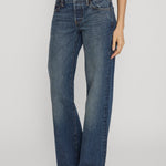 Frame The Gray jean in Tolerate on model back