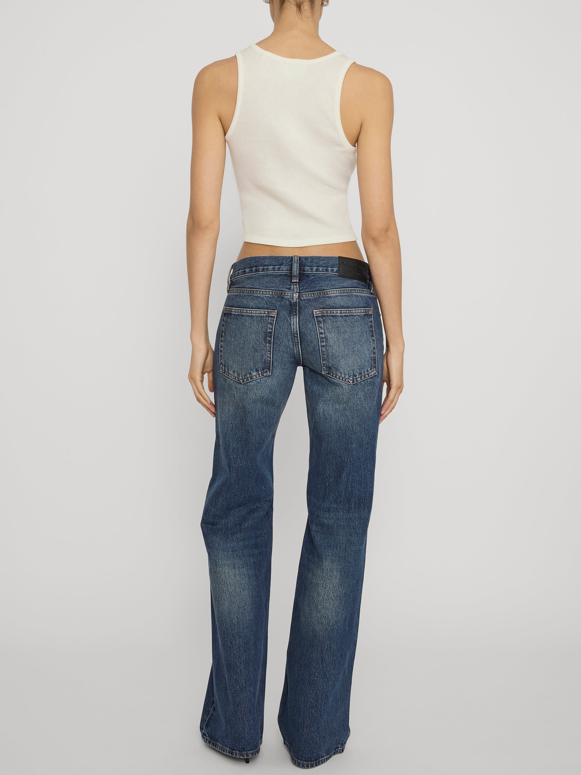 Frame The Gray jean in Tolerate full length