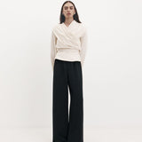 Long Sleeve Chaimberlain Top - Vanilla Tech Taffeta