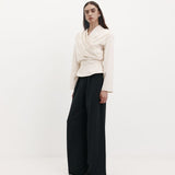Long Sleeve Chaimberlain Top - Vanilla Tech Taffeta