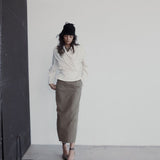 Long Sleeve Chaimberlain Top - Vanilla Tech Taffeta
