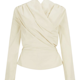 Long Sleeve Chaimberlain Top - Vanilla Tech Taffeta