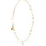 Hermina Athens Sun Mini Clip On Lost Sea Diamond Cut Necklace