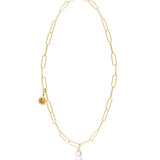 Hermina Athens Sun Mini Clip On Lost Sea Diamond Cut Necklace