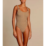 Domino swim - metallic cocoa